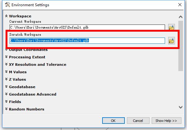 ArcGIS ModelBuilder,workspace